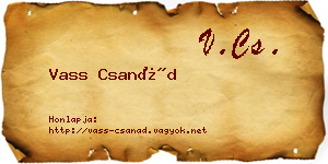 Vass Csanád névjegykártya